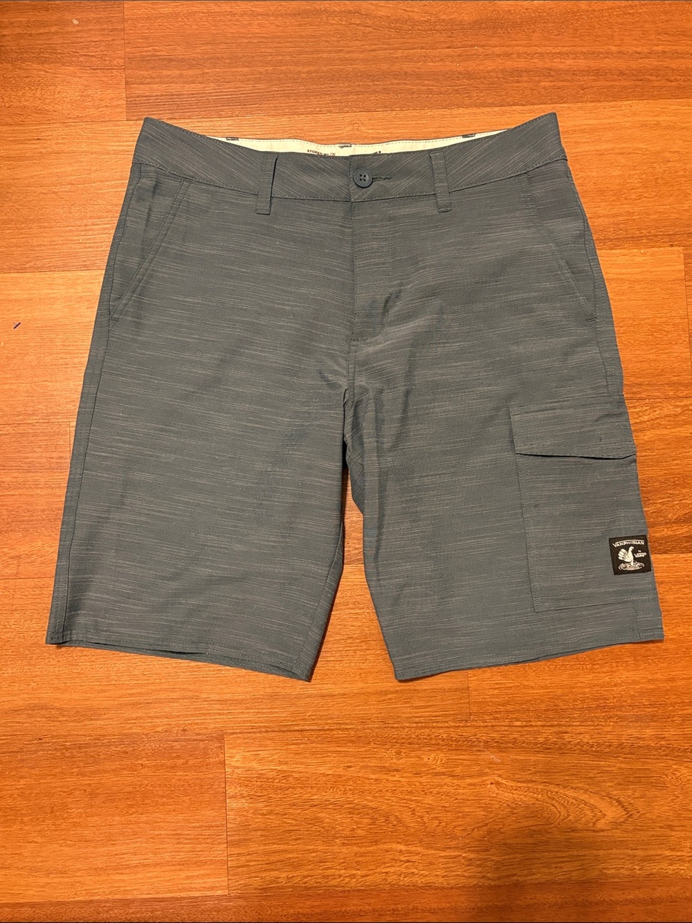 Vans Vanphibian Amphibian Shorts Mens 32 Gray Hybrid Swim Cargo Board Shorts